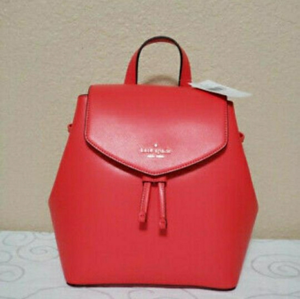 Kate Spade Designer Lizzie Red Backpack Shoulder Bag